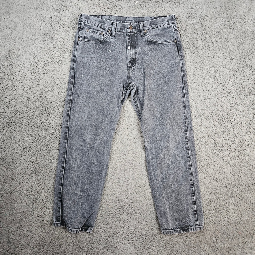 Wrangler Relaxed Fit Jeans Mens 34x30 Gray Denim Cotton‎ Workwear Pants